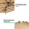 Зонт садовый GREEN GLADE 4333 светло-коричневый